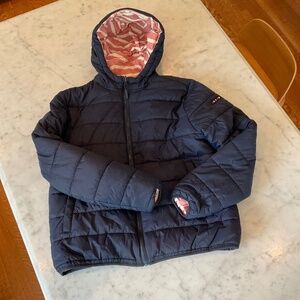 BATELA Short lightweight Puffer Jacket reversible
